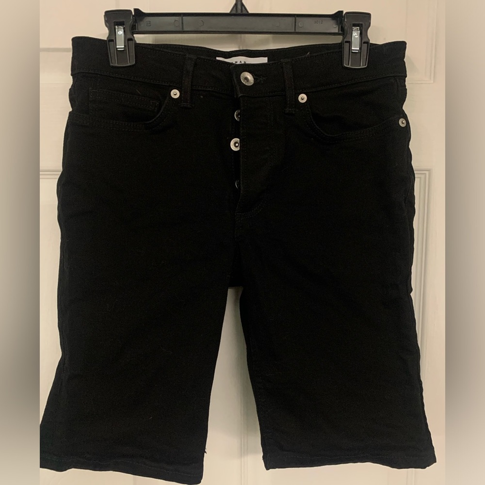 Top man men’s black denim shorts sz 30 waist